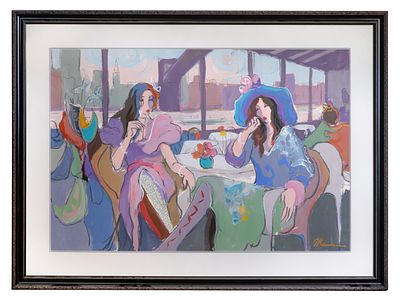 Isaac Maimon - Isaac Maimon (Israeli, b.1951) 'Cocktails in New York' Acrylic on Paper Undated 