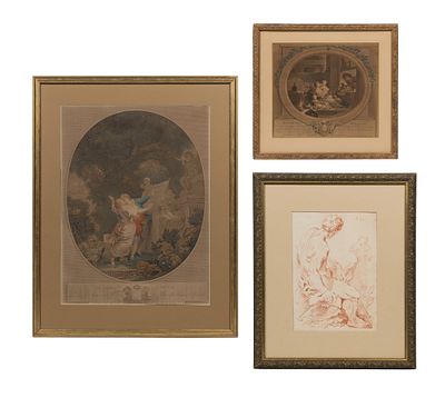 Jean-Honorie Fragonard - After Jean-Honore Fragonard (French, 1732-1806) Engravings (3) total 
