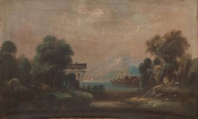 Unknown Artist (19th Century) Oil on Canvas Undated, unsigned, depicting a coastal scene, in a 