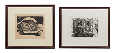 Seymour Rosofsky - Seymour Rosofsky (American 1924-1981) Engraving and Lithograph (2) items, both 