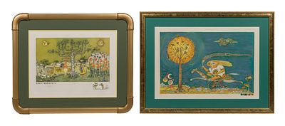 Guillermo Silva - Guillermo Silva (Colombian, 1921-2007) Lithographs (2) undated, pencil signed 