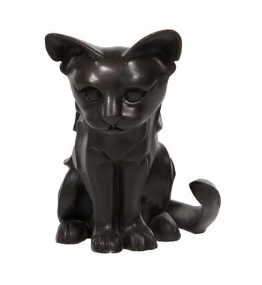 John Jagger - John Jagger (American, 1920-2013) Bronze Cat Sculpture 1996, incised signature, AP 