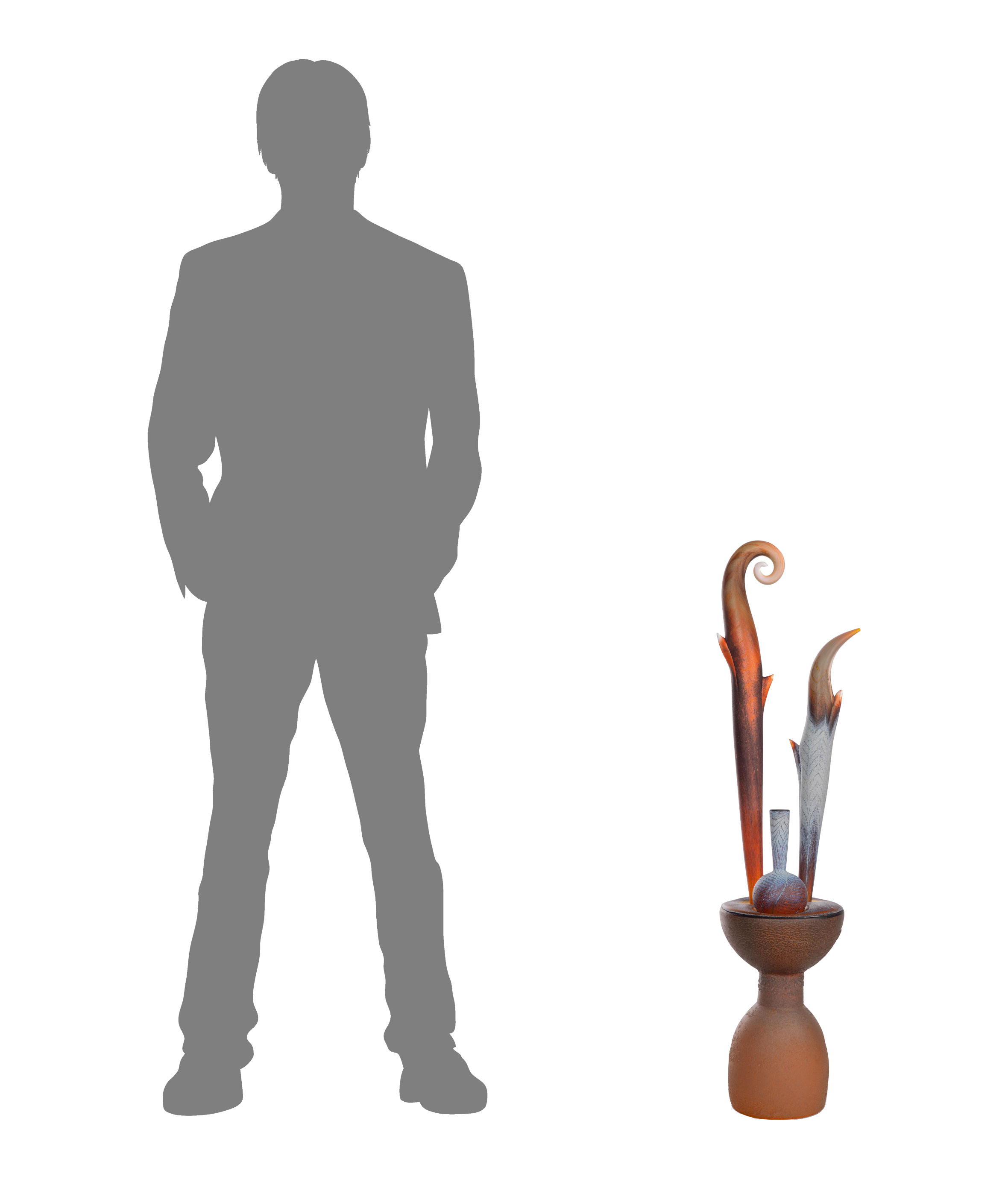 Jose Chardiet (Cuban / American, b.1956) Art Glass Sculpture