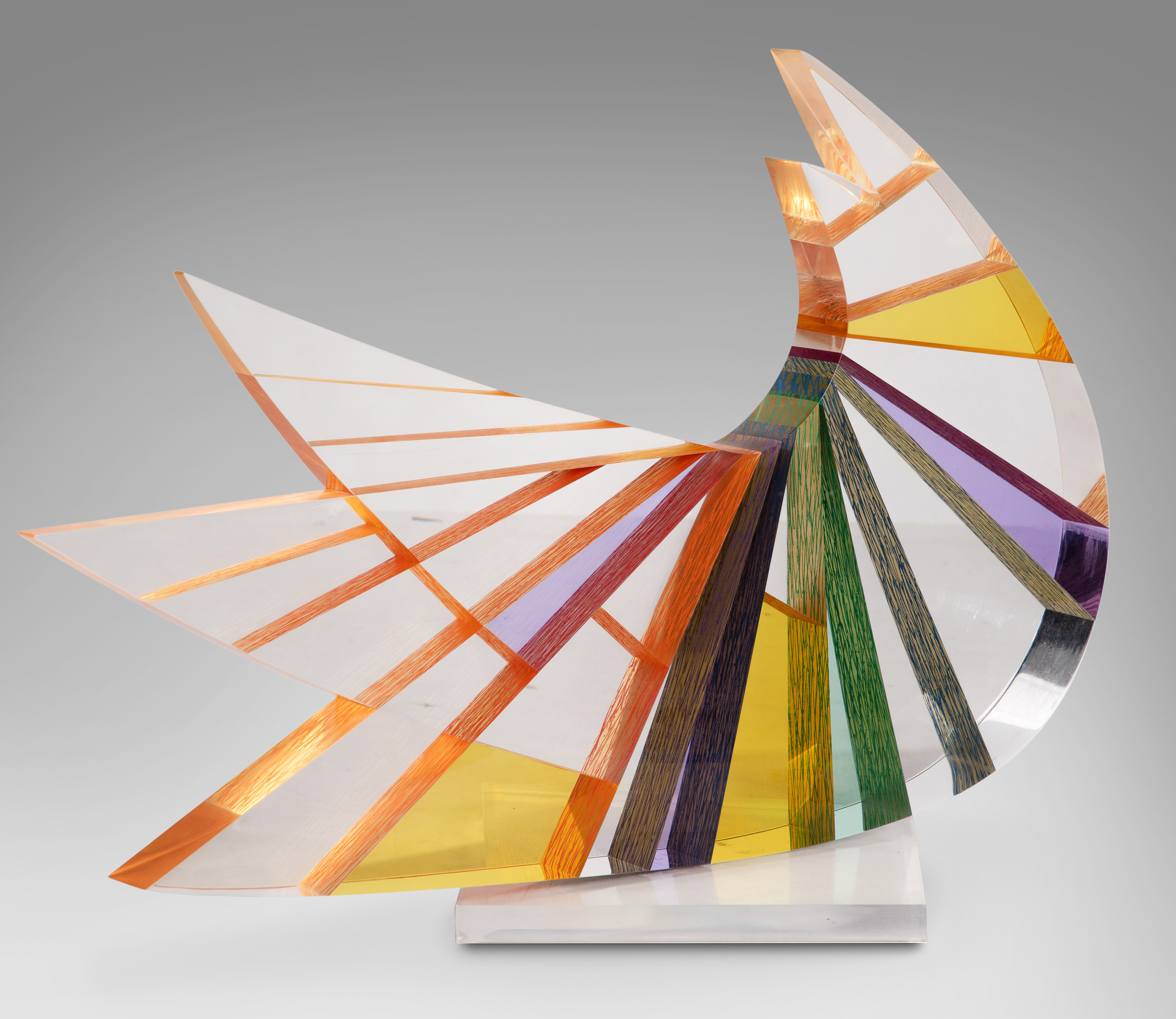 Pavel Hlava (Czech, 1924-2003) 'Bird' Art Glass Sculpture