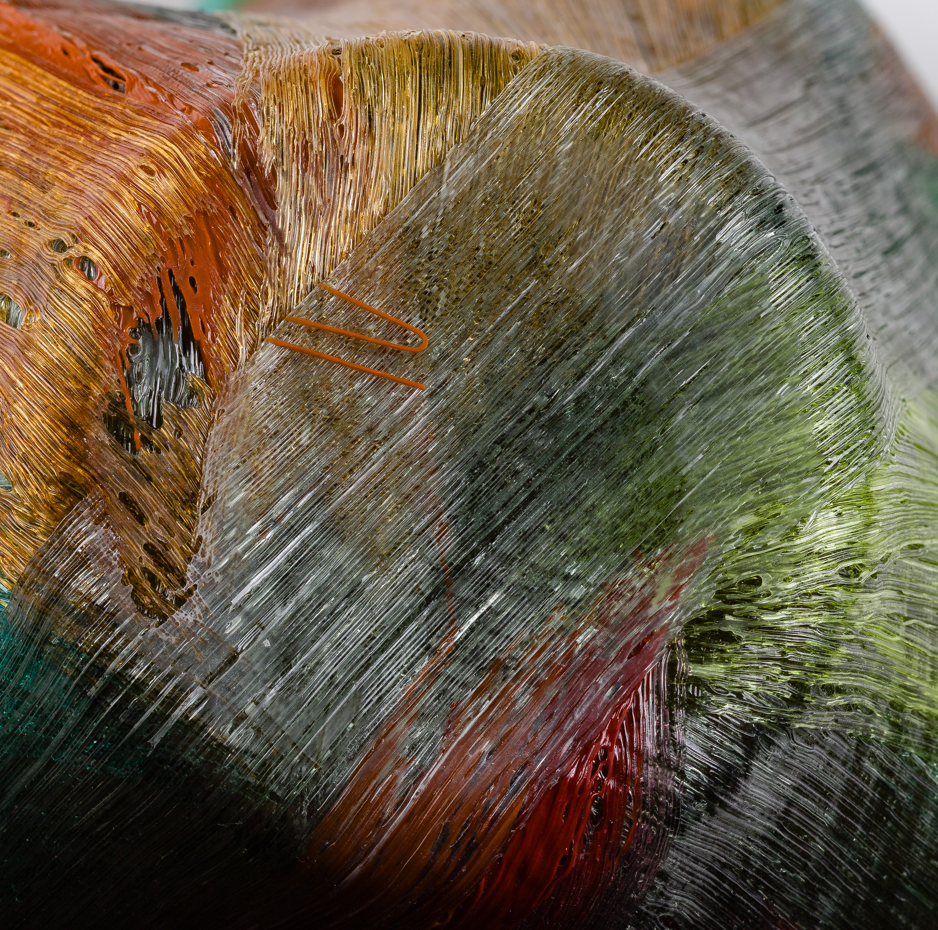 Mary Ann 'Toots' Zynsky (American, b.1951) 'Slow Rising Chaos' Filet-de-Verre Glass Vessel