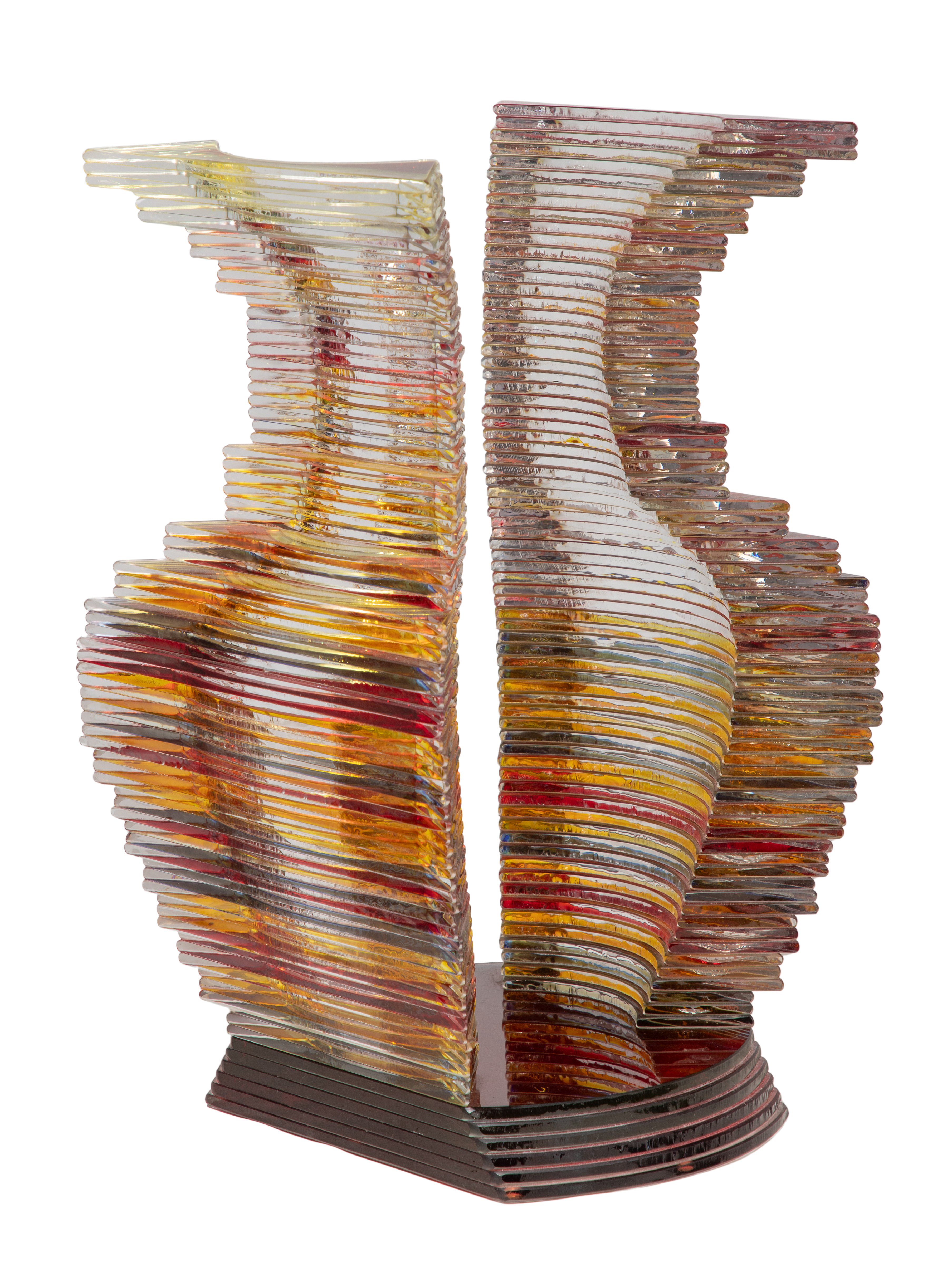 Sidney Hutter (American, b.1954) 'Quasi Millenium #80' Art Glass Sculpture