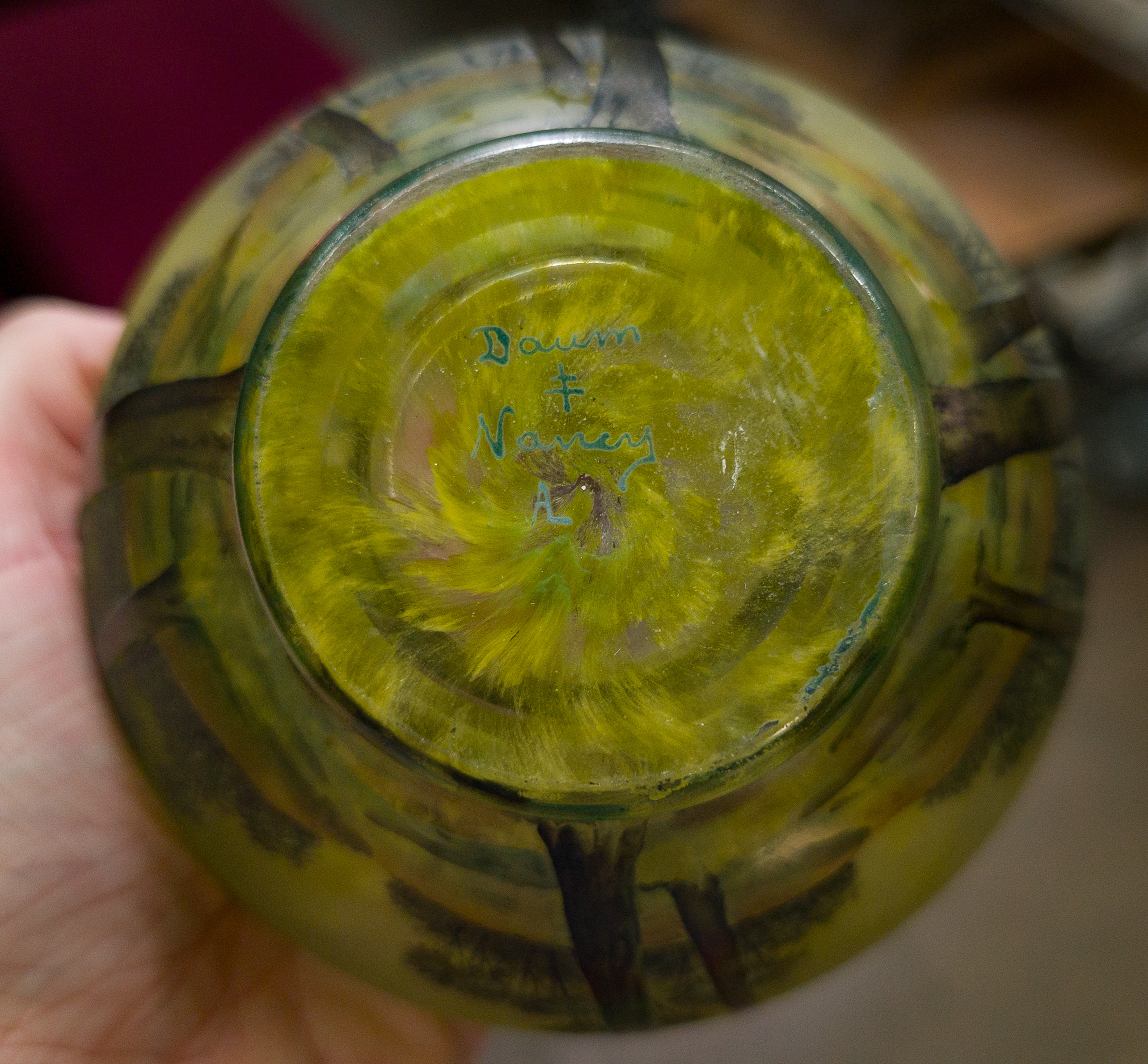 Daum Nancy Cameo Glass Vase