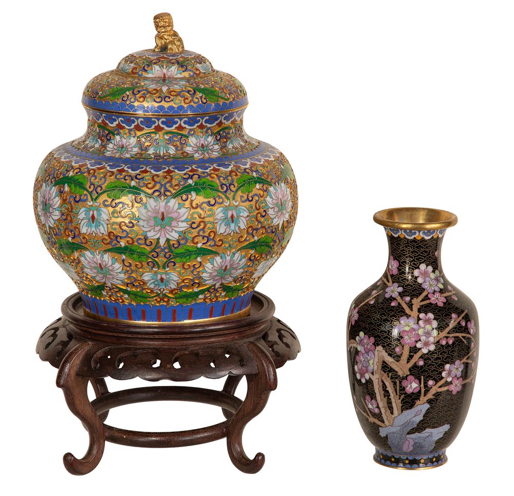 Lot 282: Chinese Cloisonne Vessels