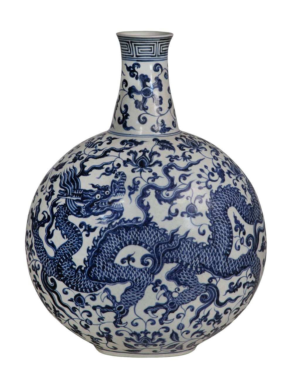 Lot 287: Chinese Blue and White Porcelain Moon Flask