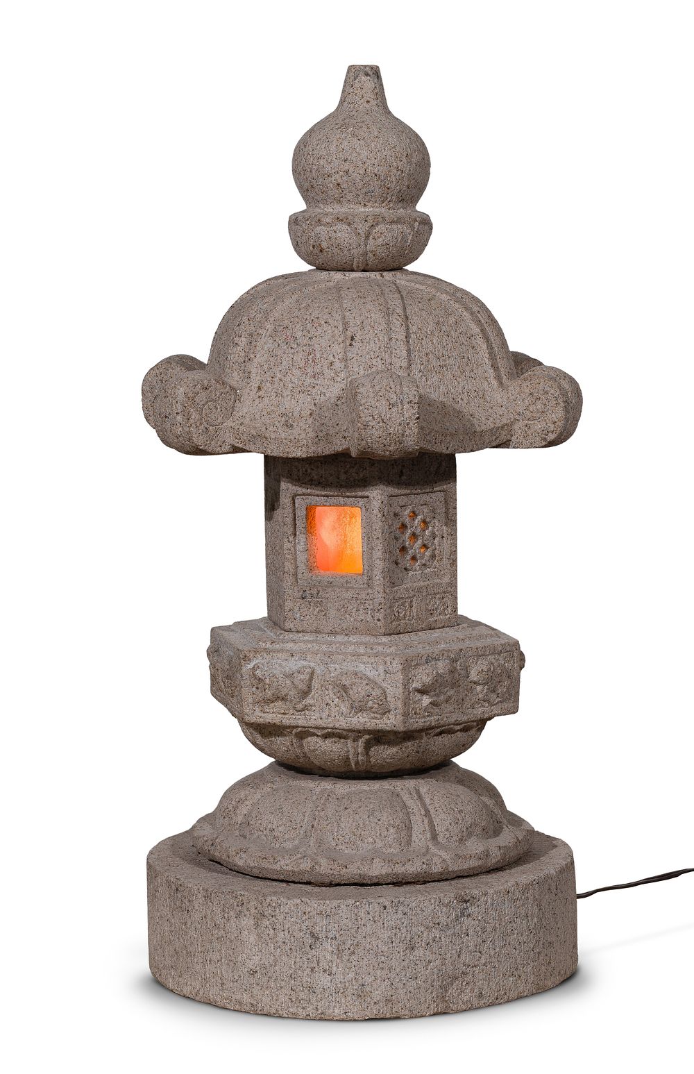 Lot 297: Japanese Electrified Stone Kasuga Lantern