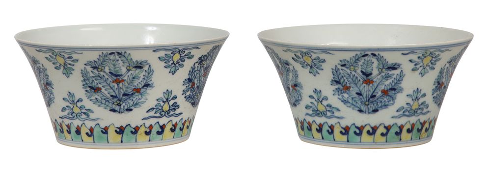 Lot 299: Chinese Doucai Porcelain Bowls