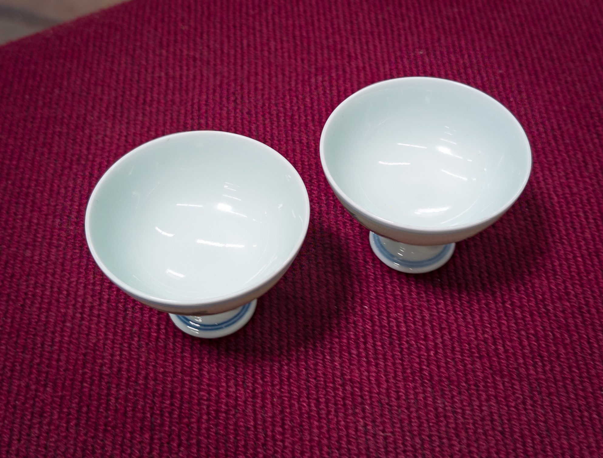 Chinese Doucai Porcelain Wine Cups