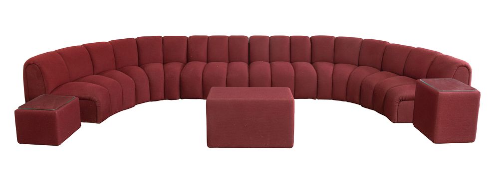 Lot 316: Wool Upholstered Modular Sofa