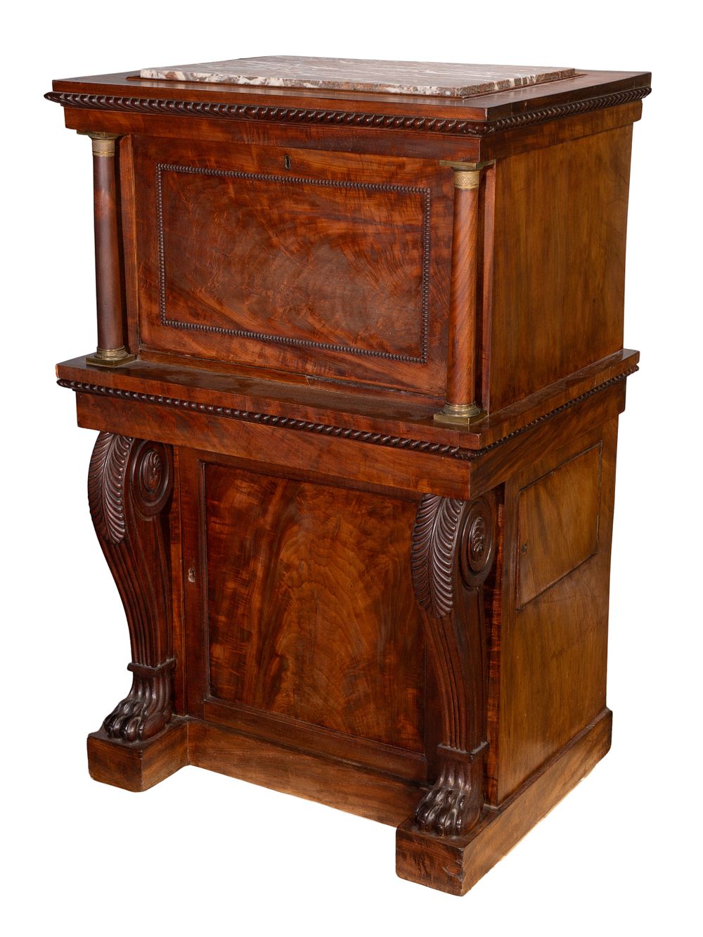 Lot 324: American Empire Style Mahogany Liquor Cabinet