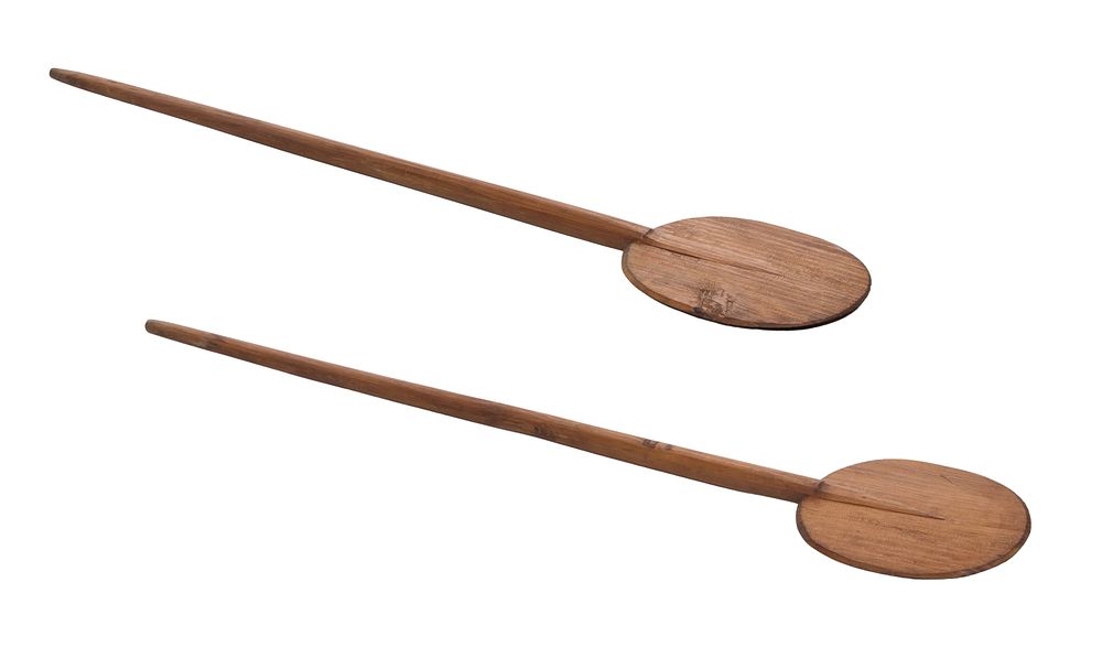 Lot 371: Mexican Lake Patzcuaro Wood Oars