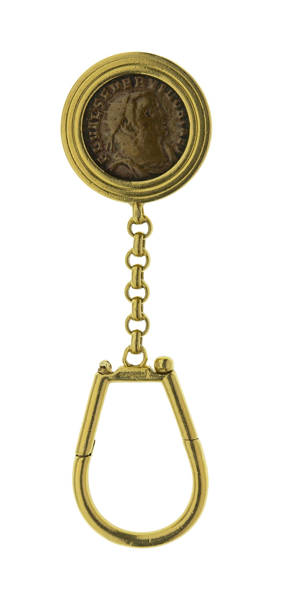 Lot 403: Adriano Chimento 18k Yellow Gold Key Ring