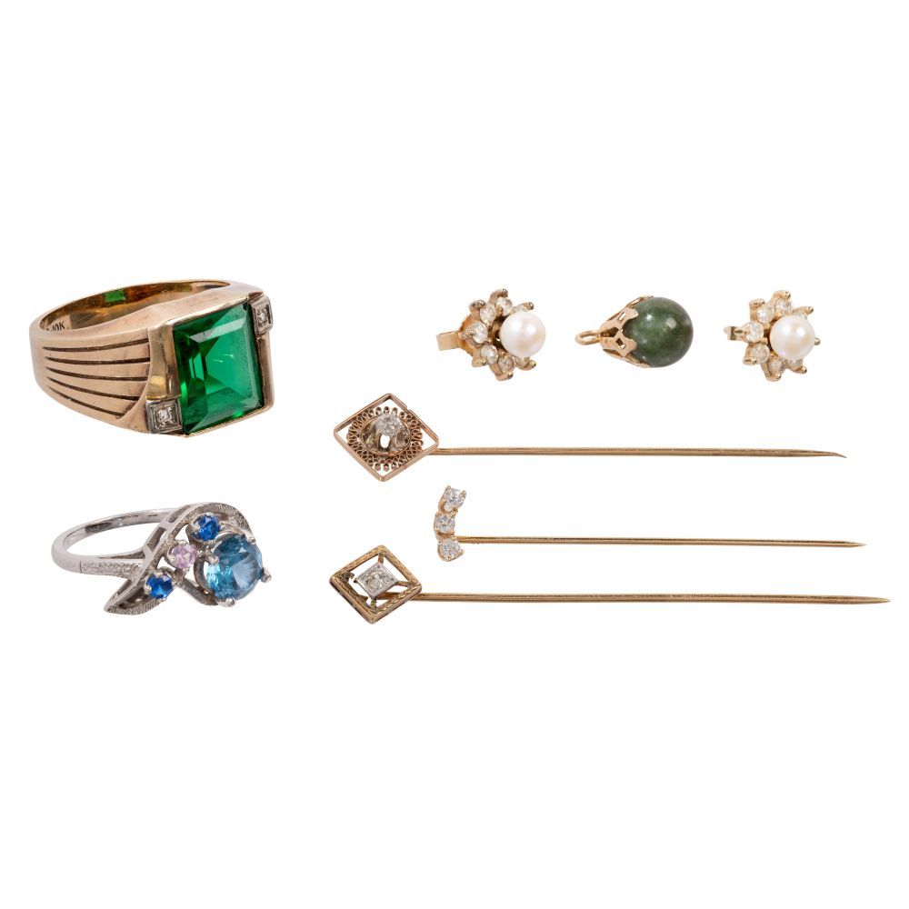 Lot 451: 14k, 10k and 9k Gold Jewelry Assortment