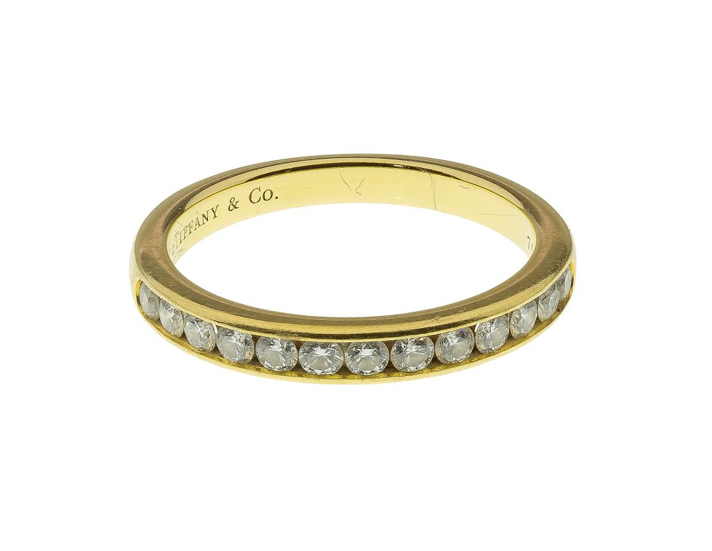Lot 456: Tiffany & Co. 18k Yellow Gold and Diamond Ring