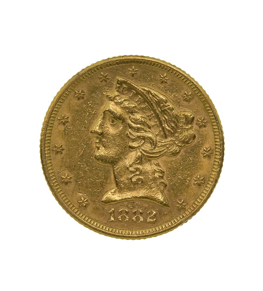 Lot 496: US 1882 $5 Liberty Gold Coin