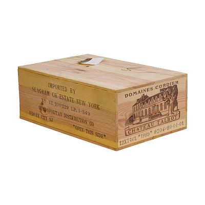 1989 Chateau Talbot 1989 Chateau Talbot (12x 750ml), Saint- Julien, Medoc, France, sealed OWC 
