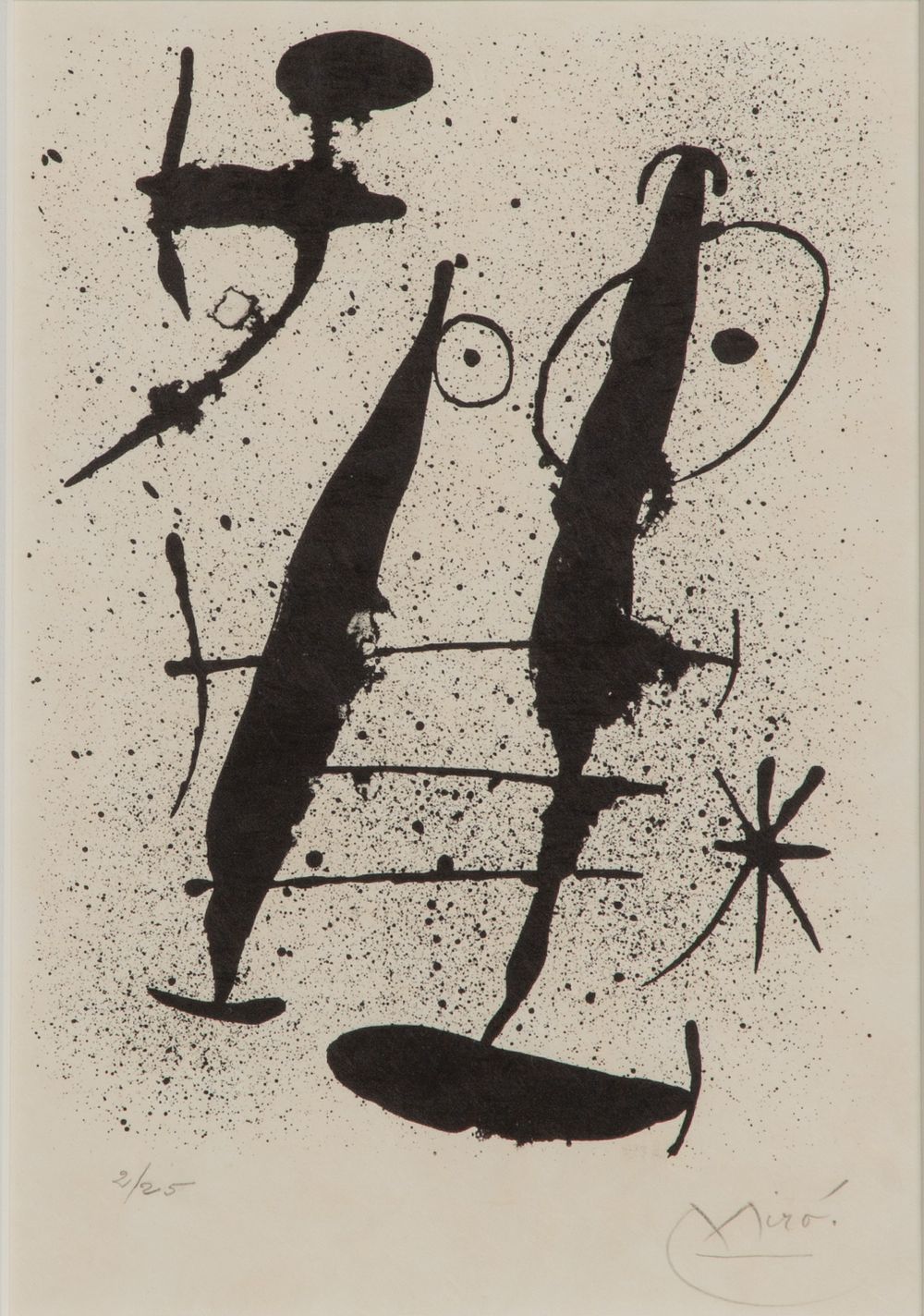 Lot 257: Joan Miro (Spanish, 1893-1983) 'Dans la Riviere Basse' Color Lithograph