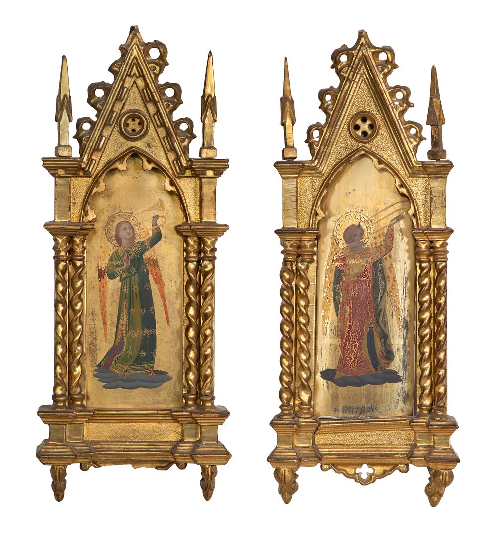 Lot 269: After Fra Angelico (Italian, 1387-1455) Gilt Wood Panels