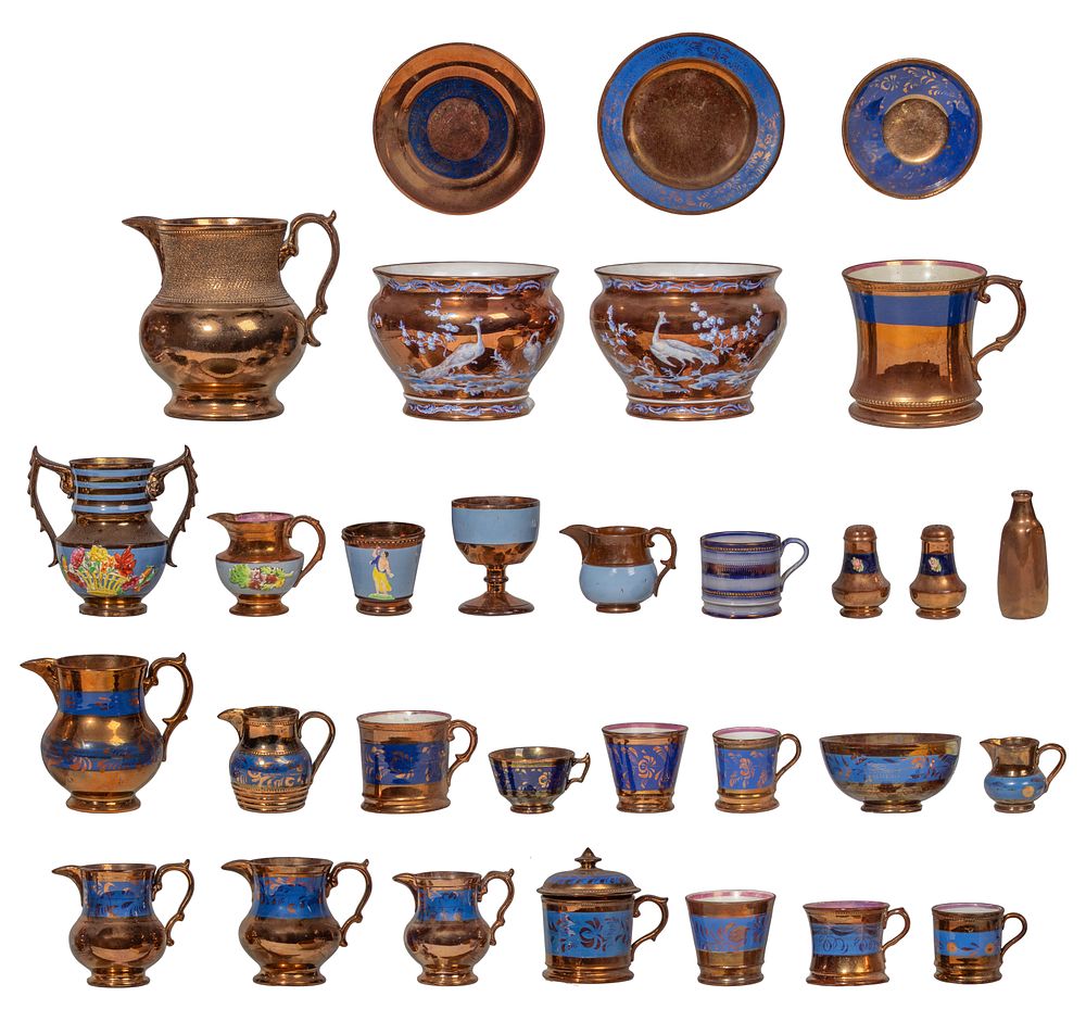 Lot 279: Copper Lusterware Assortment