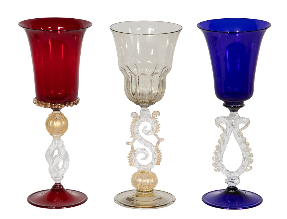 Lot 287: Murano Goblet Assortment