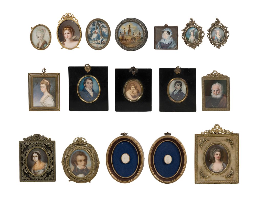 Lot 349: Portrait Miniature Assortment