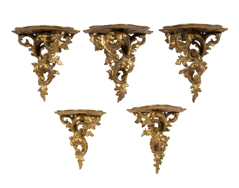 Lot 355: Rococo Style Wall Brackets