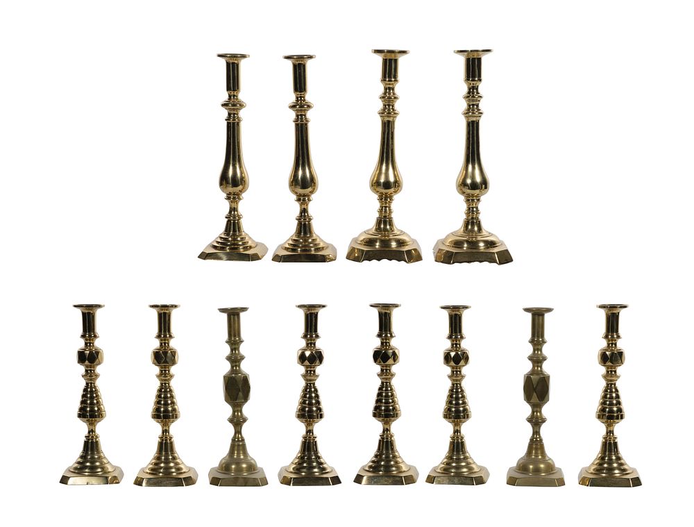 Lot 361: Brass Candlestick Assortment