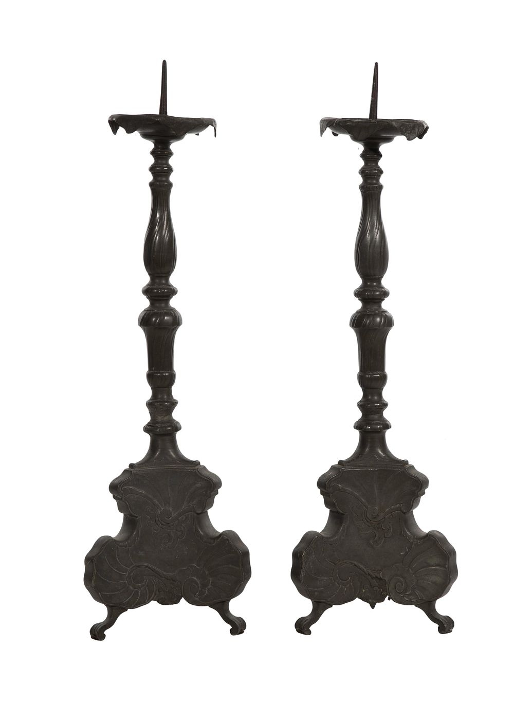 Lot 366: Bohemian Metal Altar Prickettes