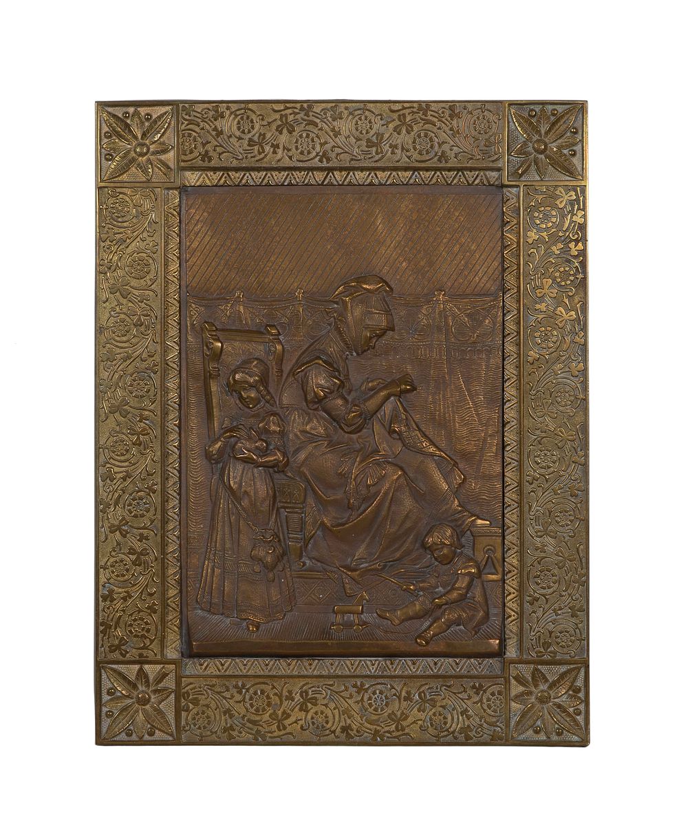 Lot 367: Bronze Relief Plaque and Frame