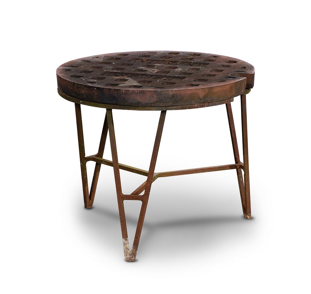 Lot 371: Chicago Sewer Manhole Cover Table