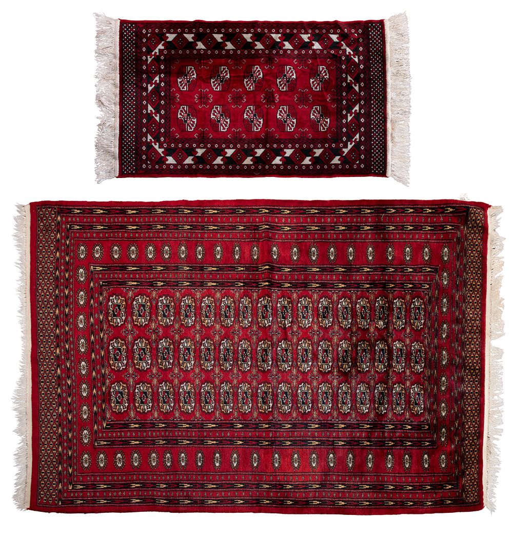 Lot 397: Bokhara Style Wool Rugs
