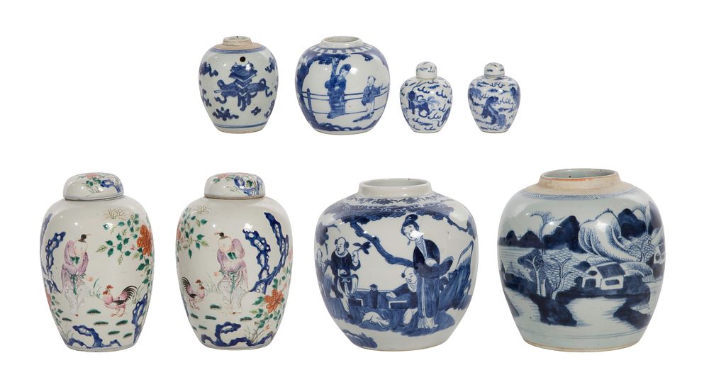 Lot 404: Chinese Porcelain Ginger Jar Assortment