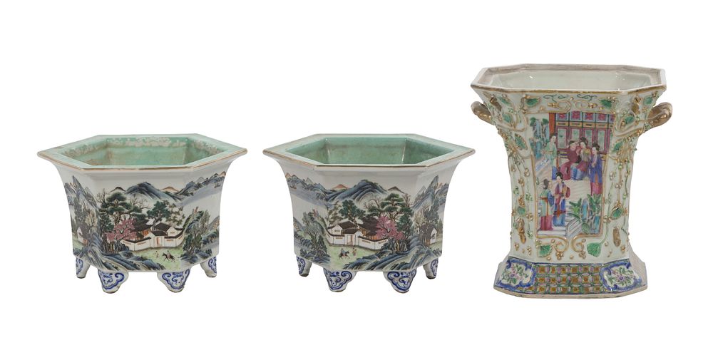 Lot 418: Chinese Export Cache Pot Assortment