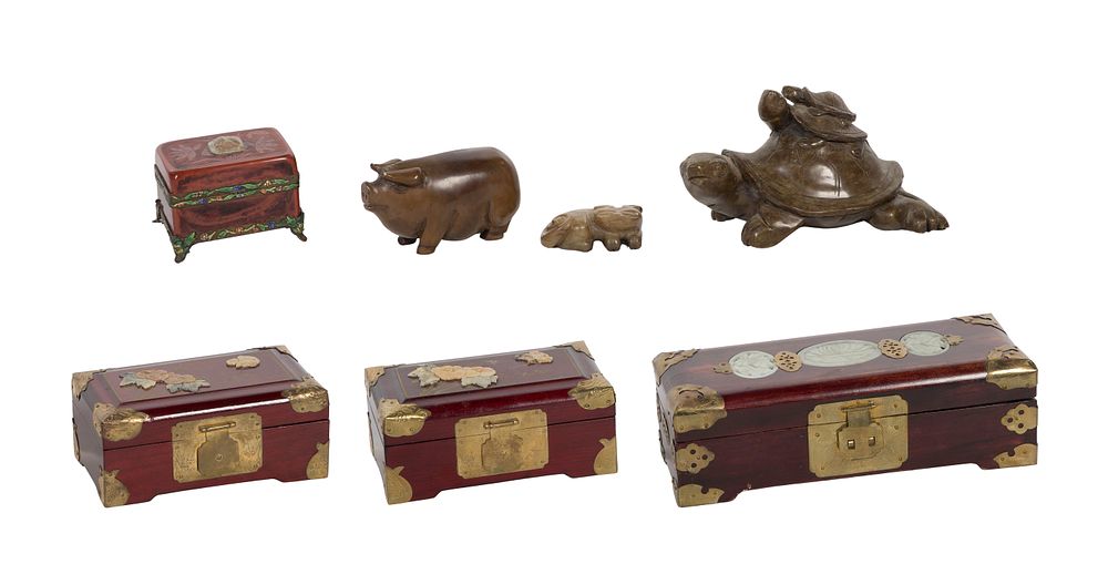 Lot 439: Asian Carved Stone Assortment