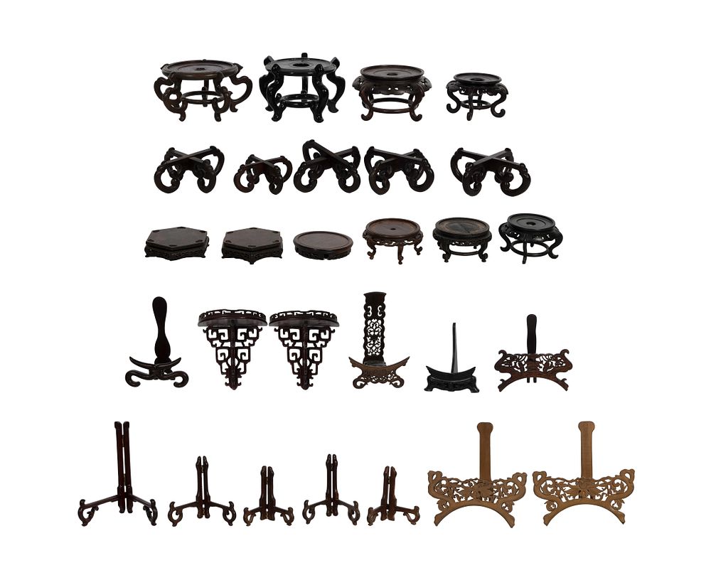 Lot 441: Asian Wood Stand Assortment