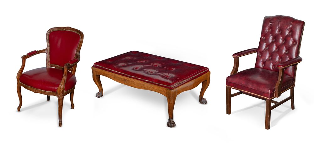Lot 460: Leather Furniture Assortment