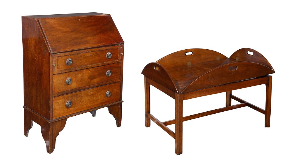 Lot 469: Mahogany Butler's Table and Secretary