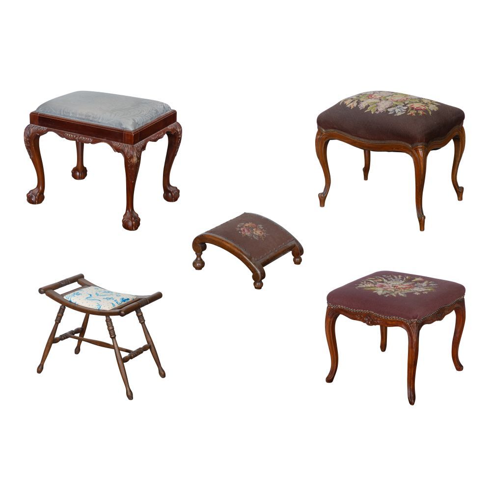 Lot 474: Upholstered Ottoman Assortment