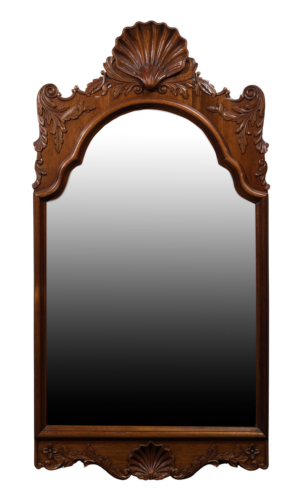 Lot 479: Walnut Georgian Style Wall Mirror