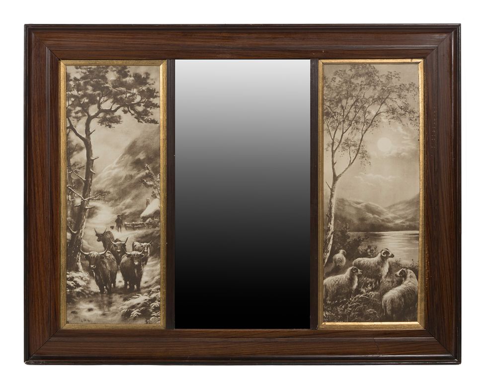 Lot 480: Triptych Wall Mirror