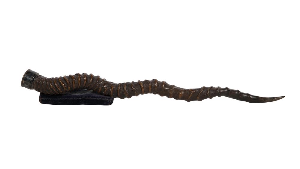 Lot 483: Silver Mounted Blackbuck Antelope Horn