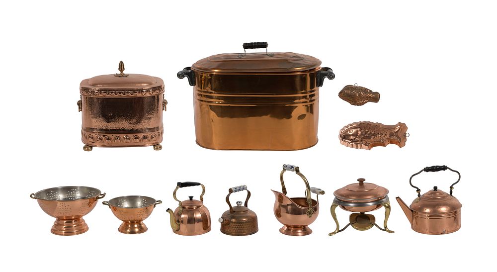 Lot 488: Copper Kitchenware Assortment