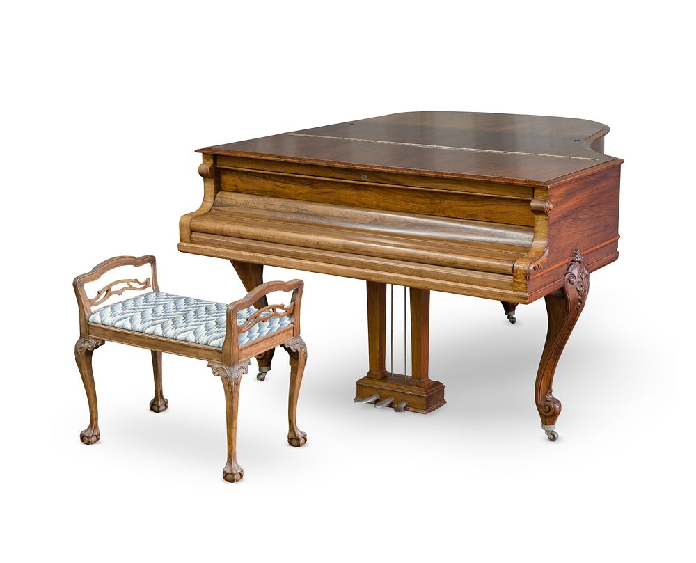 Lot 527: Mason & Hamlin Walnut Piano