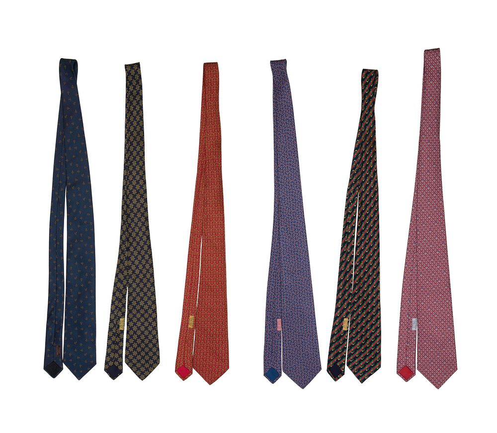 Lot 533: Hermes Silk Tie Assortment