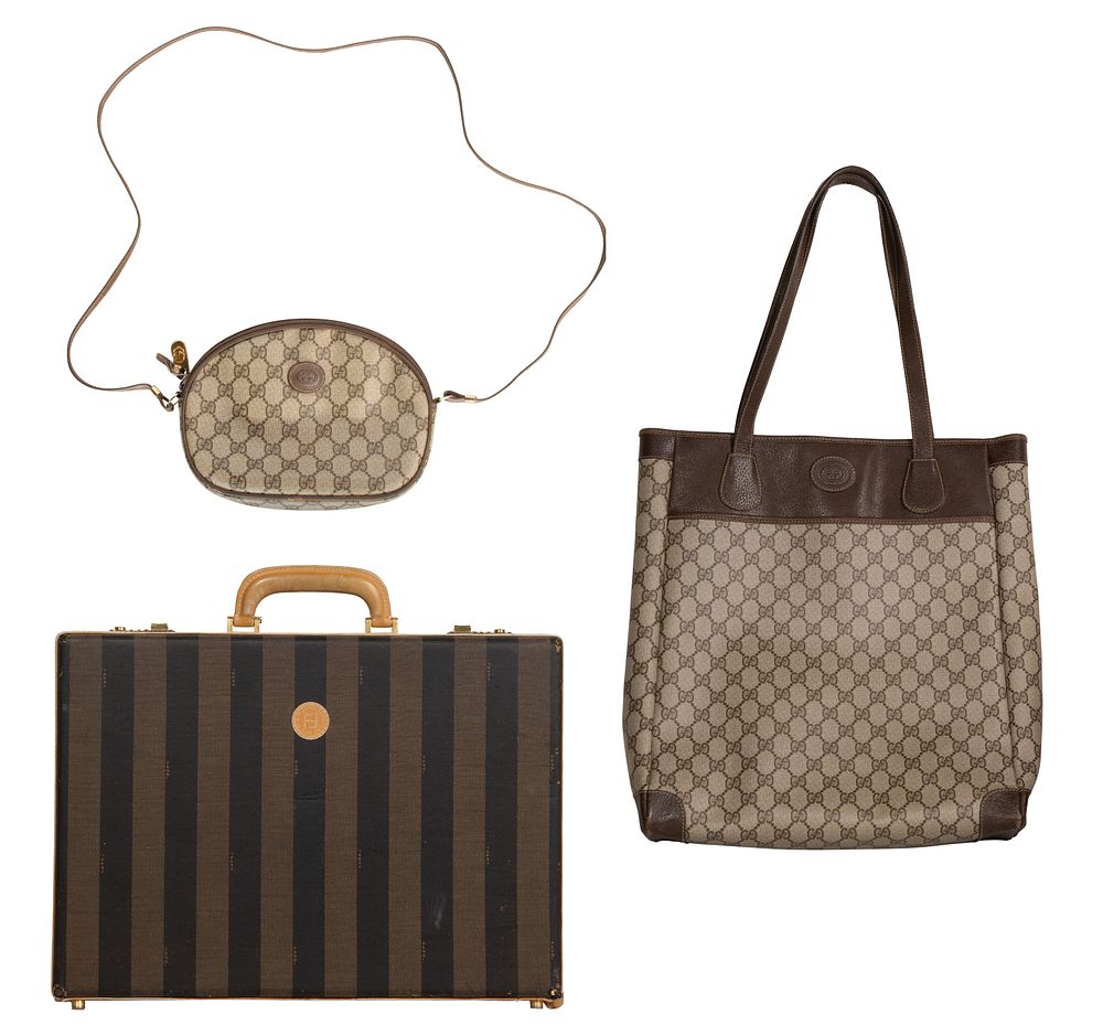 Lot 539: Fendi Briefcase and Gucci Tote