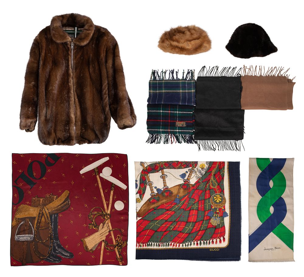 Lot 545: Fur Coat and Accessory Assortment